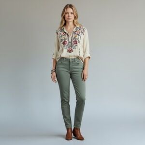 Democracy AB Technology Skinny Jeans – Size 8 – Soft Stretch Green